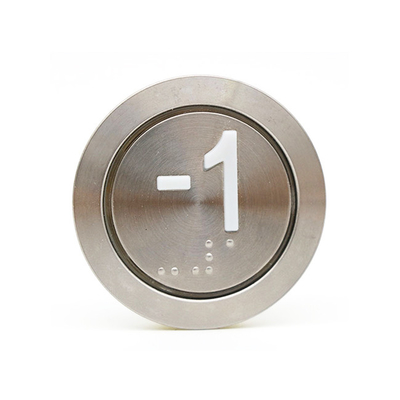 35.6mm Size Elevator Round Call  Elevator Push Button with Braille