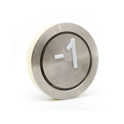 35.6mm Size Elevator Round Call  Elevator Push Button with Braille
