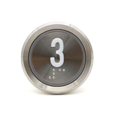 iso Cop Lop Push Countactless Braille Elevator Buttons For Lift Hall Call 1.2 To 4mm Thicknes