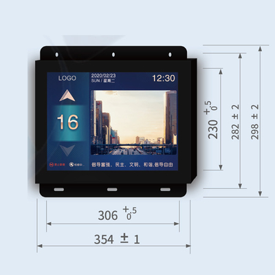 Vertical Horizontal TFT LCD Display DC24V Cop Lop Panel Graphic Lift Elevator Parts