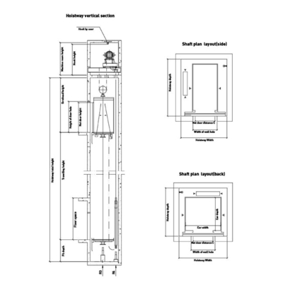 Stainless  Steel 630 To 1000kg Laod Commercial Passenger Lifts Mirror Elevator For Office