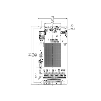 36V Lift Dot Matrix Display Board Elevator Parts Cop Lop 144 x 72mm