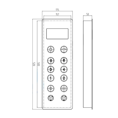 Elevator Buttons Lop Cop Display Wall Mounted Touchless Lift Lop Panel
