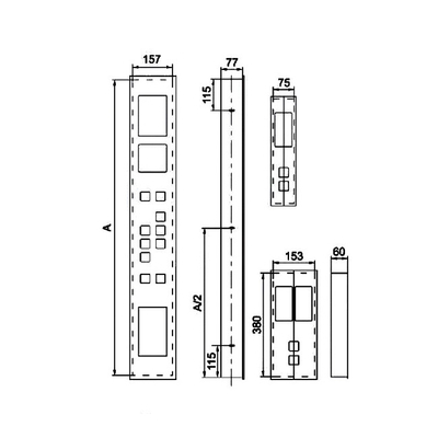 8 16 Floors Elevator COP Panel Glass Screen Touch Lop Cop 13.56MHz