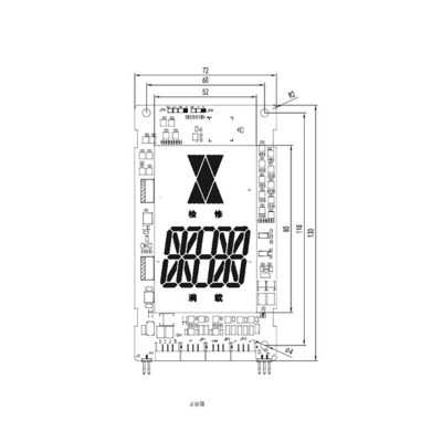 Elevator Panel Lcd Display Segment Floor Components 7 Segment TFT Binary Board