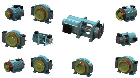 Single Wrap Elevator Traction Machine With Directly Connected Traction Wheel Type