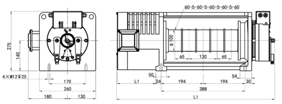 Dia 100mm Small Household Elevator  Traction Machine Lift Gearless Motor Traction Machine