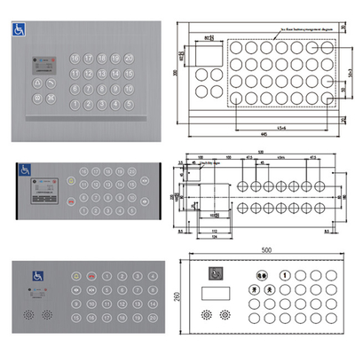 Stainless Steel Elevator Accessible COP Panel Disabled Control Plate For Elevator