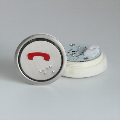 Round 35.6mm Red LED Light Elevator Parts Push Button COP LOP Press Button Lift Push Button On Sale