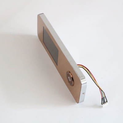 Elevator Spare Parts Gold Stainless Steel Hair Line Elevator LOP With Blue LCD Display