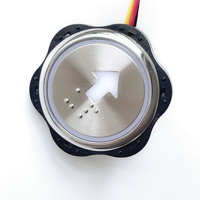 Smooth Operation Pressure 2.5-5N Round Elevator Push Button With 0.3-0.6mm Operation Distance