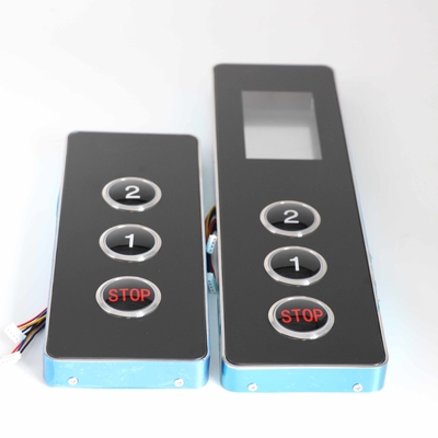 Modern Black Glass Elevator Cop LOP Panel Up/Down Arrow Call Button for Hall Surface Mounted Parts