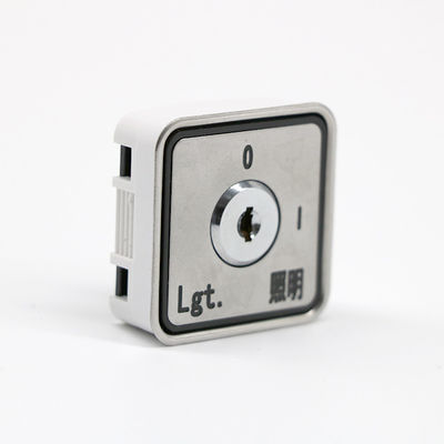 0.27kg DC24V Elevator Key Switch Square Lift Door Lock Push Button With Key